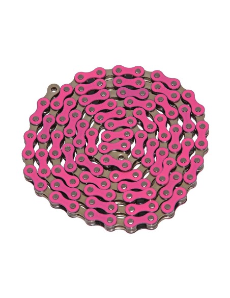 YBN Chain 1/2x1/8x112 1/Speed Pink/Chrome.